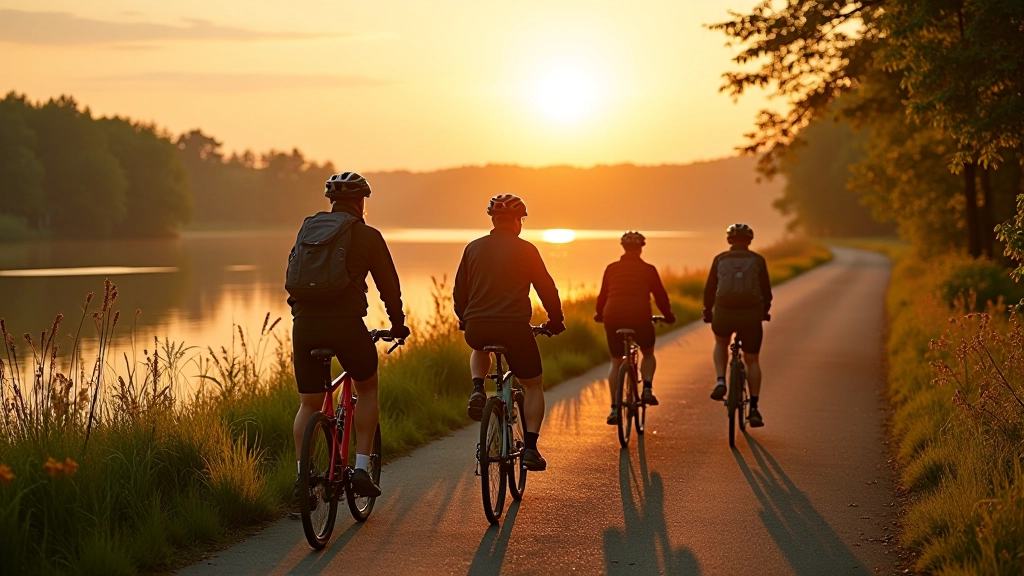 Ratturi rühm peatub teepeal, kus on suurepärane vaade järvele ja horisondile